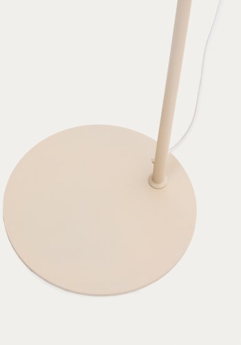 KAVE HOME Manie gulvlampe i metall med beige strukturert overflate