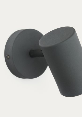 KAVE HOME Manie veggmontert metalllampe med svart stpejernseffekt