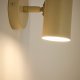 KAVE HOME Manie veggmontert metalllampe med beige teksturert overflate