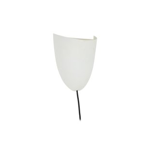KAVE HOME Nibla vggmonterad lampa i vit metall med lereffekt