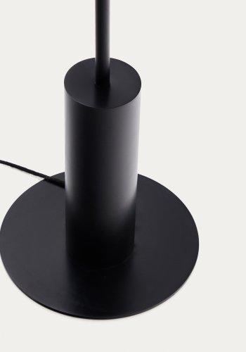 KAVE HOME Nibla golvlampa i svart metall med terrakottaeffektsk&auml;rm och UK-adapter