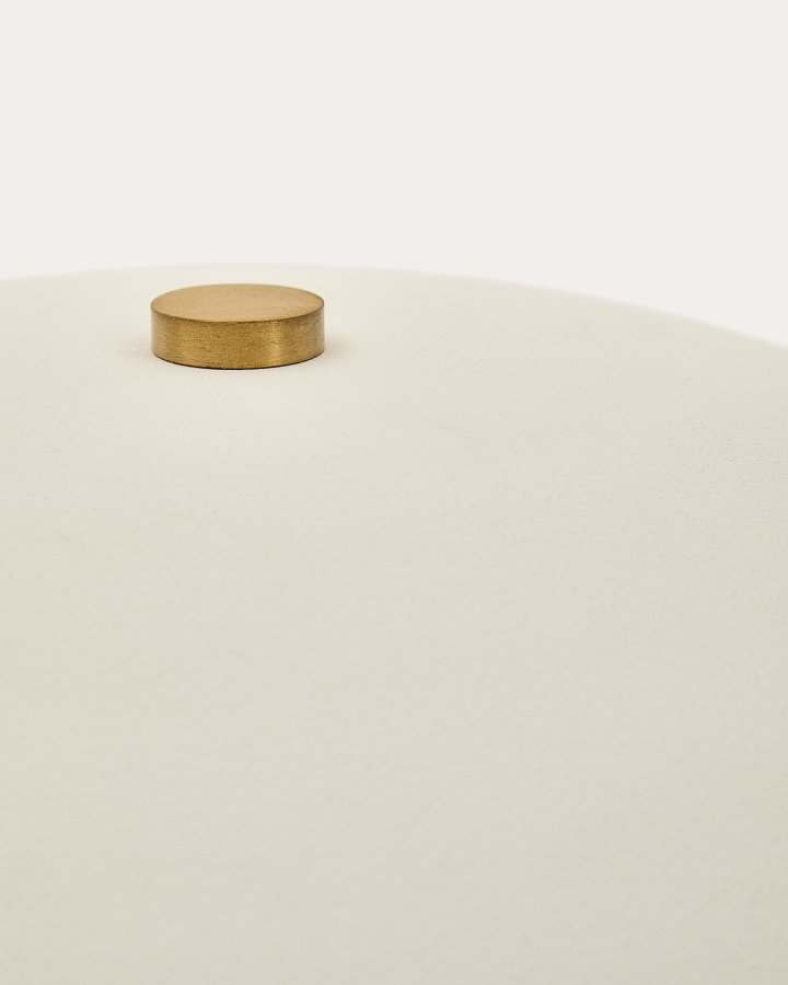 KAVE HOME Nibla gulvlampe i svart metall med hvit skjerm i leireeffekt