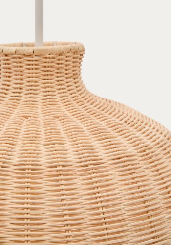 KAVE HOME Ennia rottinglampeskjerm med lys finish 38 cm