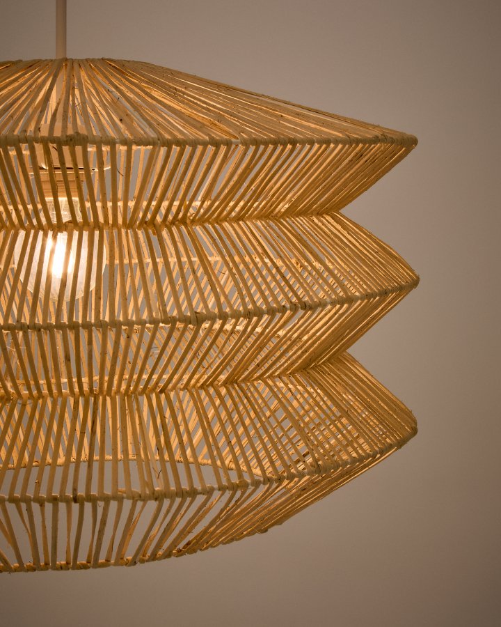 KAVE HOME Dakit taklampeskjerm i X med lys finish 60 x 40 cm