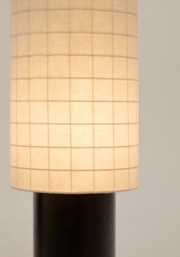 KAVE HOME Dulan gulvlampe i svart metall med bomullsskjerm