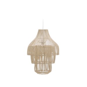 KAVE HOME Janoa loftslampeskrm, rund - lys natur rattan (38)