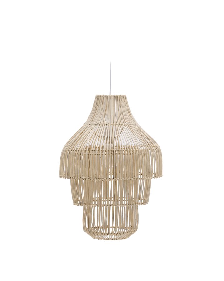 KAVE HOME Janoa taklampeskjerm i rotting med lys finish 38 cm