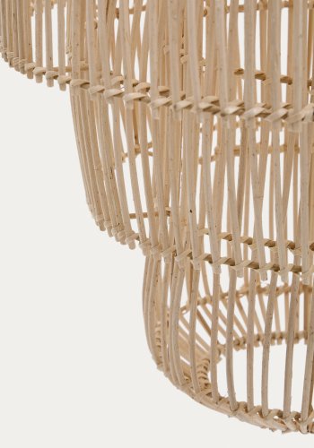 KAVE HOME Janoa taklampeskjerm i rotting med lys finish 38 cm