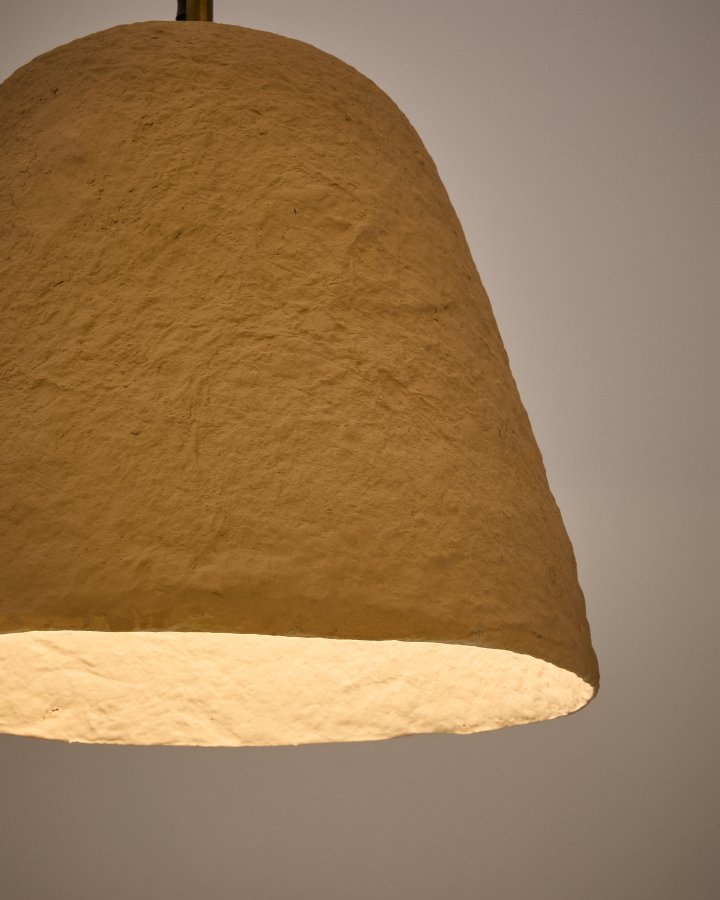 KAVE HOME Lisora taklampe i beige pappmach 25cm
