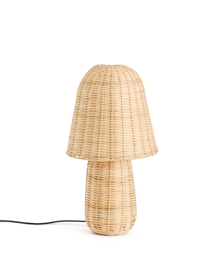 KAVE HOME Neuda bordlampe - rattan med lys finish