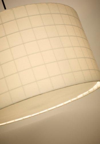 KAVE HOME Dulan loftlampesk�rm, rund - hvid bomuld (�45)