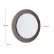 KAVE HOME Novae badev�relsesloftlampe, rund - frostet glas og lyst b�rstet st�l med m�rkt tr�look (�40)
