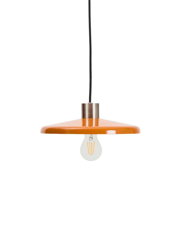 KAVE HOME Nuvira loftlampe - orange og lysegr�t b�rstet metal