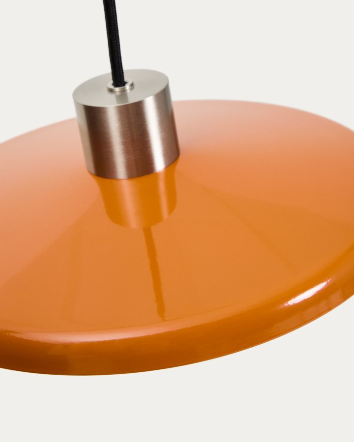 KAVE HOME Nuvira loftlampe - orange og lysegr�t b�rstet metal
