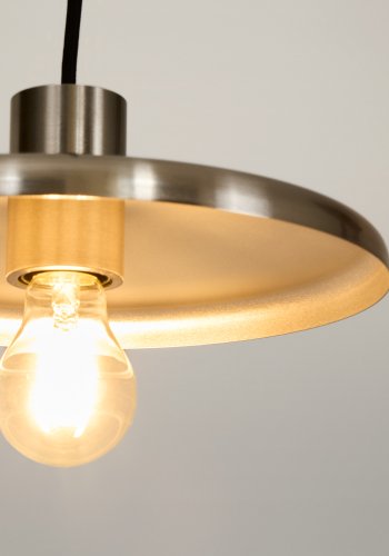 KAVE HOME Nuvira loftlampe - lysegr� b�rstet metal