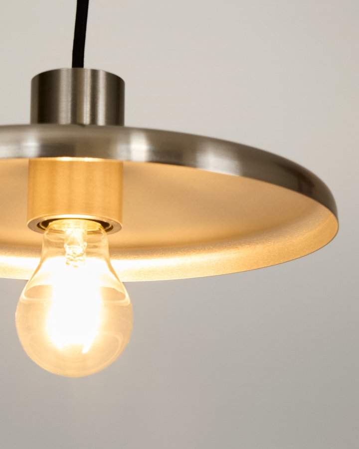 KAVE HOME Nuvira loftlampe - lysegr� b�rstet metal