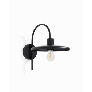 KAVE HOME Nuvira v�glampe - sort satin metal