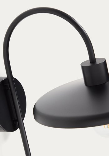 KAVE HOME Nuvira v�glampe - sort satin metal