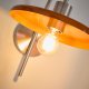 KAVE HOME Nuvira v�glampe - orange og lysegr�t b�rstet metal