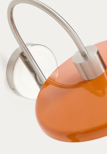 KAVE HOME Nuvira v�glampe - orange og lysegr�t b�rstet metal