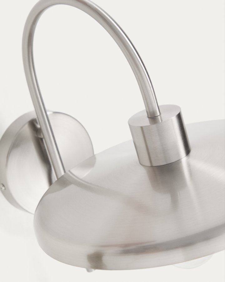 KAVE HOME Nuvira v�glampe - lysegr�t b�rstet metal