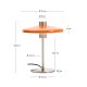 KAVE HOME Nuvira bordlampe - orange og lysegr� b�rstet metal