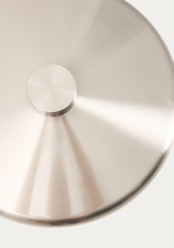 KAVE HOME Nuvira bordlampe - lysegr� b�rstet metal