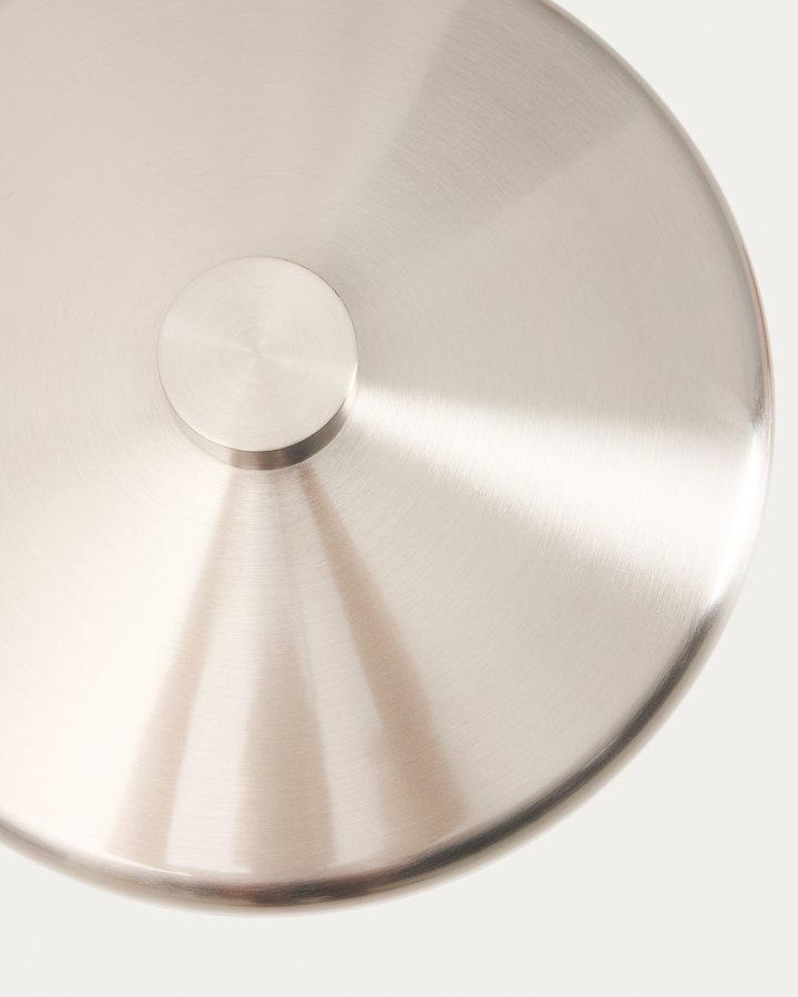 KAVE HOME Nuvira bordlampe - lysegr� b�rstet metal