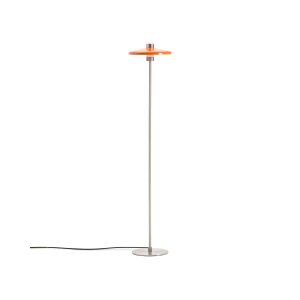 KAVE HOME Nuvira gulvlampe - orange og lysegr�t b�rstet metal