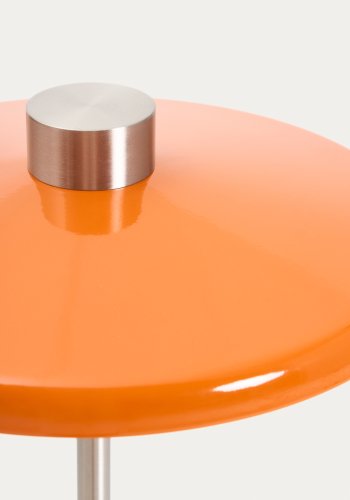 KAVE HOME Nuvira gulvlampe - orange og lysegr�t b�rstet metal