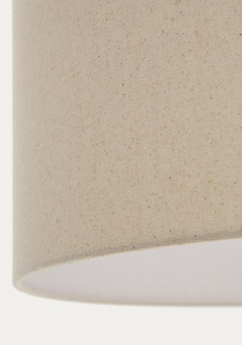  KAVE HOME Mavran loftlampe - bomuldssk�rm og brun og sennepsgul keramik