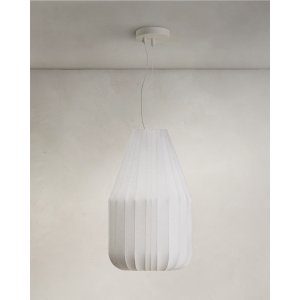 KAVE HOME Somar loftlampe - hvid syntetiske fibre og st�lst�nger (�30)