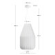 KAVE HOME Somar loftlampe - hvid syntetiske fibre og st�lst�nger (�30)