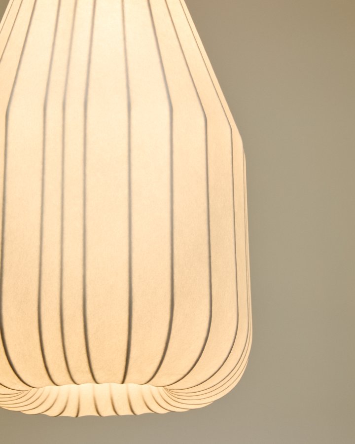 KAVE HOME Somar loftlampe - hvid syntetiske fibre og st�lst�nger (�30)