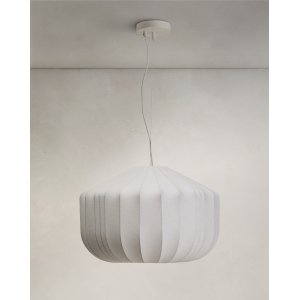 KAVE HOME Somar loftlampe - hvid syntetiske fibre og st�lst�nger (�51)