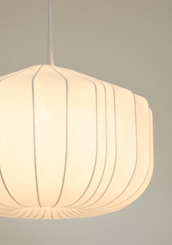 KAVE HOME Somar loftlampe - hvid syntetiske fibre og st�lst�nger (�51)