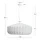 KAVE HOME Somar loftlampe - hvid syntetiske fibre og st�lst�nger (�76)