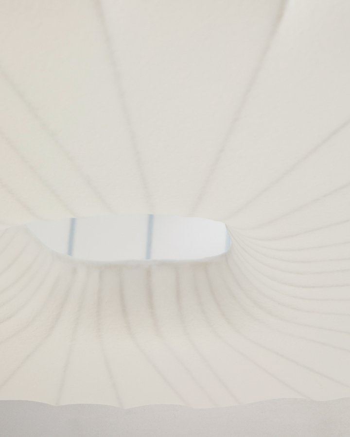 KAVE HOME Somar loftlampe - hvid syntetiske fibre og st�lst�nger (�76)