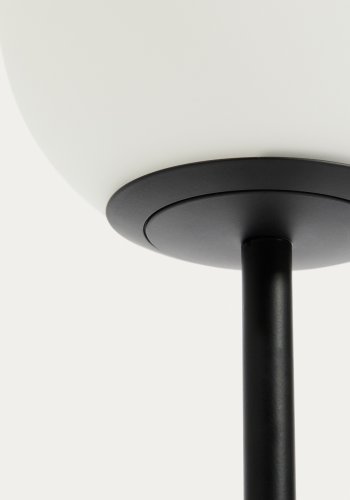 KAVE HOME Brisia bordlampe - 1 matteret glaskugle og sort metal (�15)