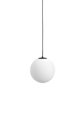 KAVE HOME Brisia loftlampe - 1 matteret glaskugle og sort metal (�30)