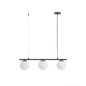 KAVE HOME Brisia loftlampe - 3 matterede glaskugler og sort metal (�15)