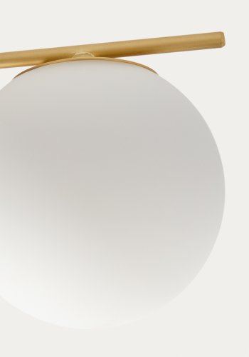 KAVE HOME Brisia loftlampe - 4 matterede glaskugler og b�rstet messingfinish metal (�15)