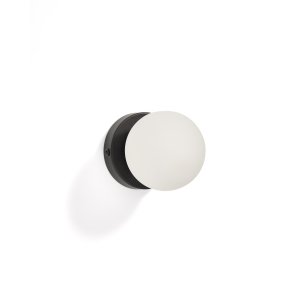 KAVE HOME Brisia v�glampe - 1 matteret glaskugle og sort metal (�8)