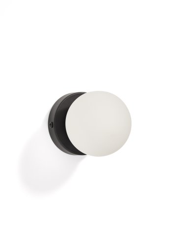 KAVE HOME Brisia v�glampe - 1 matteret glaskugle og sort metal (�8)