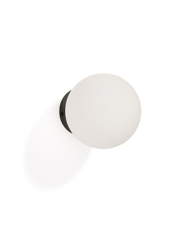 KAVE HOME Brisia v�glampe - 1 matteret glaskugle og sort metal (�15)