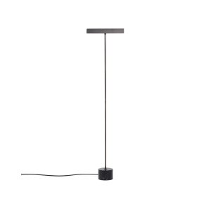 KAVE HOME Lynor gulvlampe - b�rstet st�l med sort marmorfod