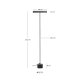 KAVE HOME Lynor gulvlampe - b�rstet st�l med sort marmorfod