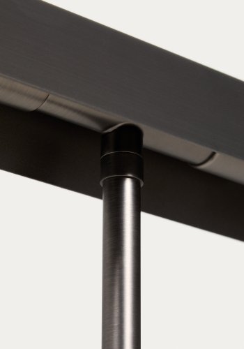 KAVE HOME Lynor gulvlampe - b�rstet st�l med sort marmorfod