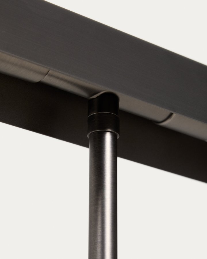 KAVE HOME Lynor gulvlampe - b�rstet st�l med sort marmorfod