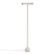 KAVE HOME Lynor gulvlampe - b�rstet metal og hvid marmor